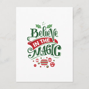 Cartes Pour Fêtes Annuelles Croyez en la typographie magique de Noël