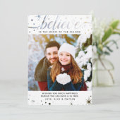 Cartes Pour Fêtes Annuelles Croyez en l'effet Magic Photo-Matching Text (Debout devant)