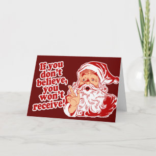 Cartes Pour Fêtes Annuelles Croyez en Père Noël