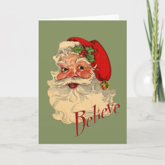 Cartes Pour Fêtes Annuelles Croyez Père Noël