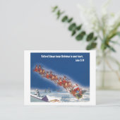 Cartes Pour Fêtes Annuelles Croyez—Père Noël et son renne (Debout devant)