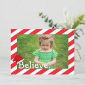 Cartes Pour Fêtes Annuelles Croyez, Photo de Noël vacances (Debout devant)