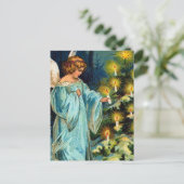 Cartes Pour Fêtes Annuelles Cru "d'arbre d'ange et de Noël" (Debout devant)