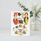 Cartes Pour Fêtes Annuelles Cru moderne de DollyDingle de poupées de papier de (Debout devant)