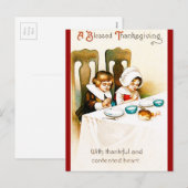 Cartes Pour Fêtes Annuelles Cru par thanksgiving béni (Devant / Derrière)