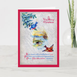 Cartes Pour Fêtes Annuelles Cru très joyeux 1917 de Noël de Dickens