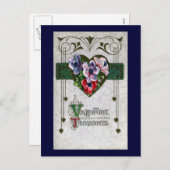 Cartes Pour Fêtes Annuelles Cru Valentine d'anémones (Devant / Derrière)