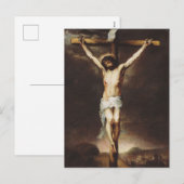 Cartes Pour Fêtes Annuelles Crucifixion par Bartolome Esteban Murillo (Devant / Derrière)