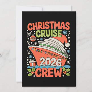 Cartes Pour Fêtes Annuelles Cruise Crew 2026 Christmas Ship Santa Xmas Holiday