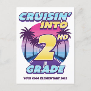 Cartes Pour Fêtes Annuelles Cruisin’ Retour à l’école 2e année