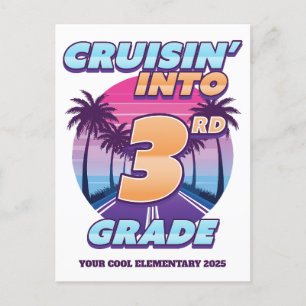 Cartes Pour Fêtes Annuelles Cruisin’ Retour à l’école 3e année