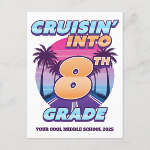 Cartes Pour Fêtes Annuelles Cruisin’ Retour à l’école 8e année
