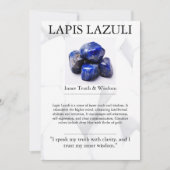 Cartes Pour Fêtes Annuelles Crystal Signification Card - Lapis Lazuli (Devant)