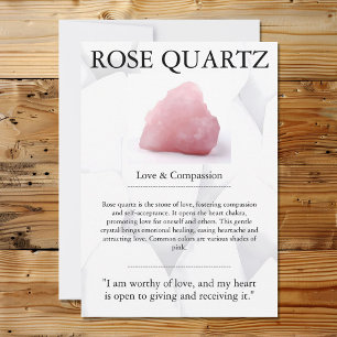 Cartes Pour Fêtes Annuelles Crystal Signification Card - Quartz Rose