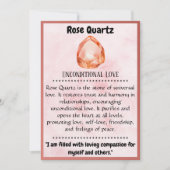 Cartes Pour Fêtes Annuelles Crystal Signification Card - Quartz Rose (Devant)