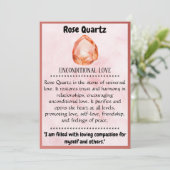 Cartes Pour Fêtes Annuelles Crystal Signification Card - Quartz Rose (Debout devant)