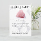 Cartes Pour Fêtes Annuelles Crystal Signification Card - Quartz Rose (Debout devant)