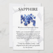 Cartes Pour Fêtes Annuelles Crystal Signification Card - Sapphire (Devant)