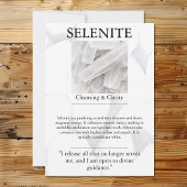Cartes Pour Fêtes Annuelles Crystal Signification Card - Selenite