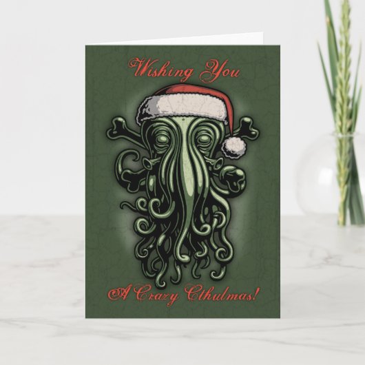 Cartes Pour Fêtes Annuelles Cthulhu Claus (Devant)