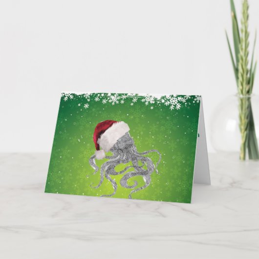 Cartes Pour Fêtes Annuelles Cthulhu Père Noël (Devant)