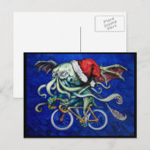 Cartes Pour Fêtes Annuelles Cthulhu pour Noël (Devant / Derrière)