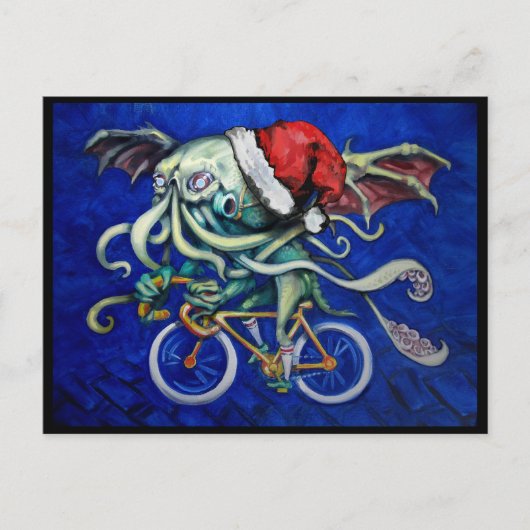 Cartes Pour Fêtes Annuelles Cthulhu pour Noël (Devant)