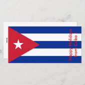 Cartes Pour Fêtes Annuelles Cuba : Joyeuses fêtes de Cuba (Devant / Derrière)