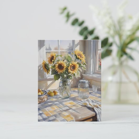 Cartes Pour Fêtes Annuelles Cuisine de ferme aquarelle Tableau B (Debout devant)