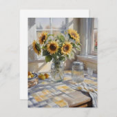 Cartes Pour Fêtes Annuelles Cuisine de ferme aquarelle Tableau B (Devant / Derrière)