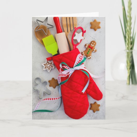 Cartes Pour Fêtes Annuelles Cuisine de Noël (Devant)