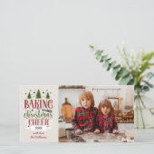 CARTES POUR FÊTES ANNUELLES CUISINE DE NOËL CHEER PHOTO UNIQUE (Debout devant)