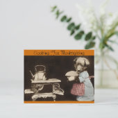 Cartes Pour Fêtes Annuelles Cuisine Pour Thanksgiving (Debout devant)