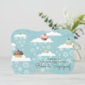 Cartes Pour Fêtes Annuelles Cupcake cookie nuage de Noël de la cuisine de (Debout devant)