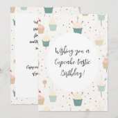 Cartes Pour Fêtes Annuelles Cupcake Delthday Card (Devant / Derrière)