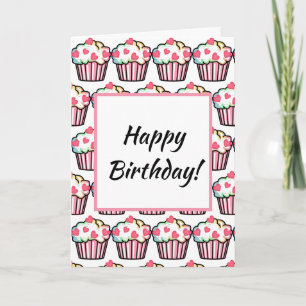 Cartes Pour Fêtes Annuelles Cupcake Love Anniversaire