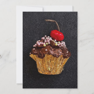 Cartes Pour Fêtes Annuelles Cupcake Pearl au chocolat
