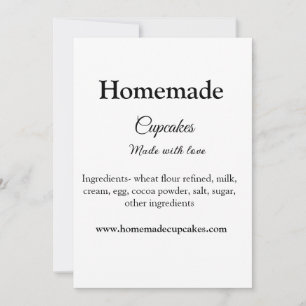 Cartes Pour Fêtes Annuelles cupcakes faits maison faits avec amour ajouter sit