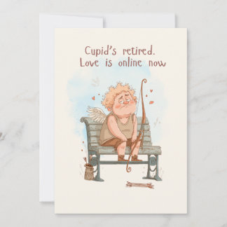 Cartes Pour Fêtes Annuelles Cupid’s retired. Love is online now