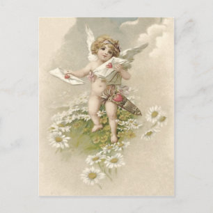 Cartes Pour Fêtes Annuelles Cupidon Chérubin Ange Saint-Valentin Marguerite