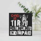 Cartes Pour Fêtes Annuelles Cupidon est fatigué (Debout devant)