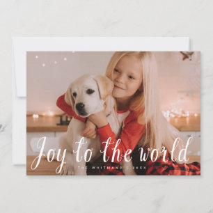 Cartes Pour Fêtes Annuelles Curly Joy to the World Christmas photo
