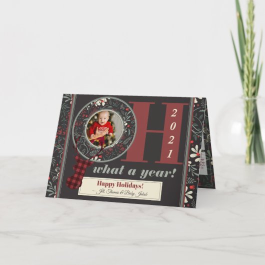 Cartes Pour Fêtes Annuelles Custom 2021 Funny Quarantine Bingo Photo Noël (Devant)