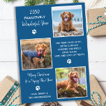 Cartes Pour Fêtes Annuelles Custom 3 Photo Collage animal de compagnie chien a<br><div class="desc">Découvrez notre nouvelle collection de cartes de fin de année, idéale pour les amoureux des animaux et les propriétaires d'animaux ! Nos cartes "Pawsitly Wonderful Year" mettent en valeur les membres de votre famille en fureur d'une manière mignonne, moderne et drôle. Ces cartes sont élégantes et festives, avec un montage...</div>