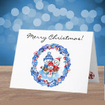 Cartes Pour Fêtes Annuelles Custom, aquarelle Snowman Famille Joyeux Noël<br><div class="desc">Une carte d'hiver amusante et fantastique Joyeux Noël avec une famille de bonhomme de neige intégrée dans la neige encadrée à l'intérieur d'un bonbon et étoile la couronne bleue. Modifiez facilement le texte de script stylisé à l'avant, à l'intérieur et à l'arrière pour le rendre vôtre à l'aide du Modèle...</div>