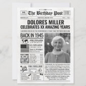 Cartes Pour Fêtes Annuelles Custom Back in 1945 Newspaper Birthday Card, Trend (Devant)