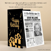 Cartes Pour Fêtes Annuelles Custom Back in 1964 Newspaper Birthday Card, Trend