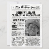 Cartes Pour Fêtes Annuelles Custom Back in 1967 Newspaper Birthday Card, Trend (Devant)