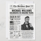 Cartes Pour Fêtes Annuelles Custom Back in 1977 Newspaper Birthday Card, Trend (Devant)