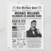 Cartes Pour Fêtes Annuelles Custom Back in 1978 Newspaper Birthday Card, Trend (Devant)